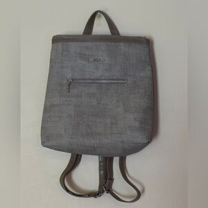 Roots 73 Gray and Tan Textured Backpack